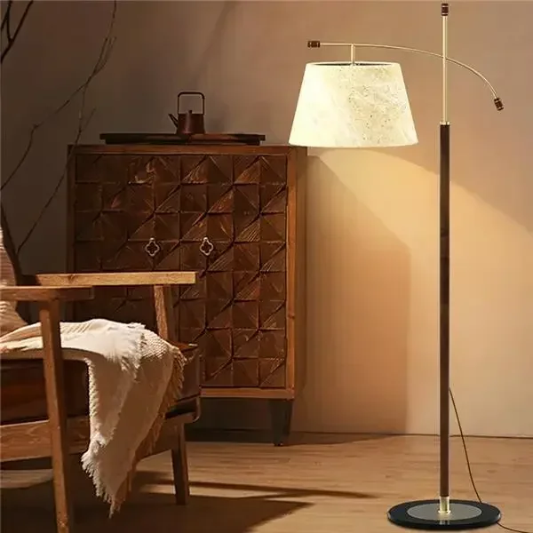 Floor Lamp French Retro Antique Floor Lamp Living Room Decoration All Copper Luxury Hotel Floor Lamp No Light Bulb