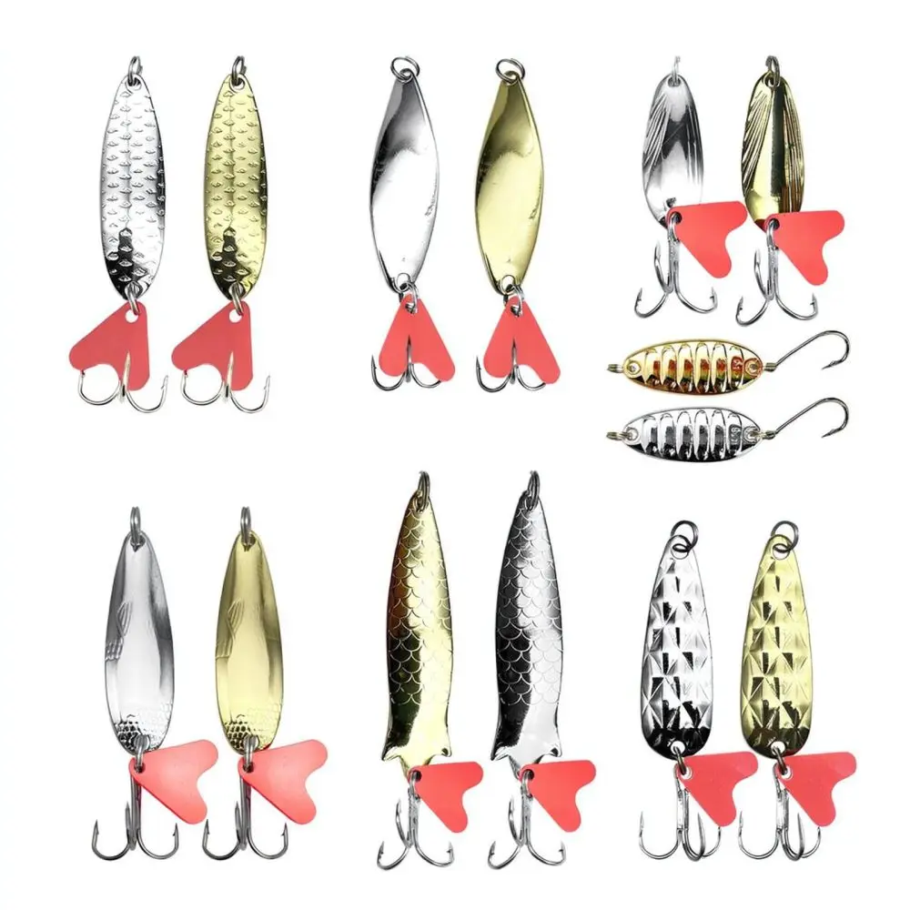 Long Casting Metal Spoon Lure Kit For Bass Trout Freshwater Saltwater Fishing Tackle Artificial Hard Bait Wobbler Swimbait