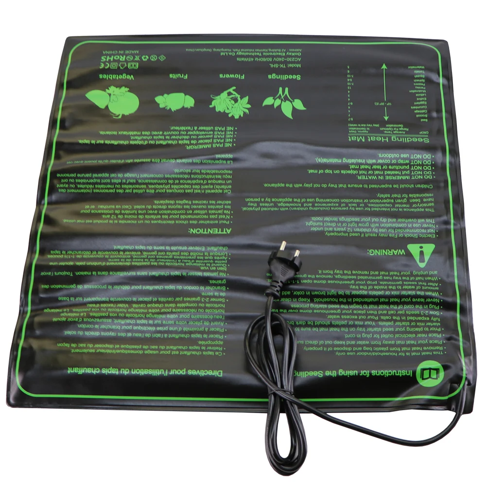 1PC Seedling Heating Mat 20x20'' Waterproof Plant Seed Germination Propagation Clone Starter Pad US UK EU AU Plug Garden Supplie