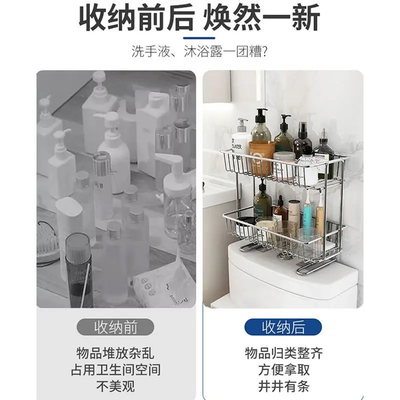 Custom Anyabang Toilet Storage Rack Bathroom Shelf Household No-Drill Storage Wall-Mounted Universal