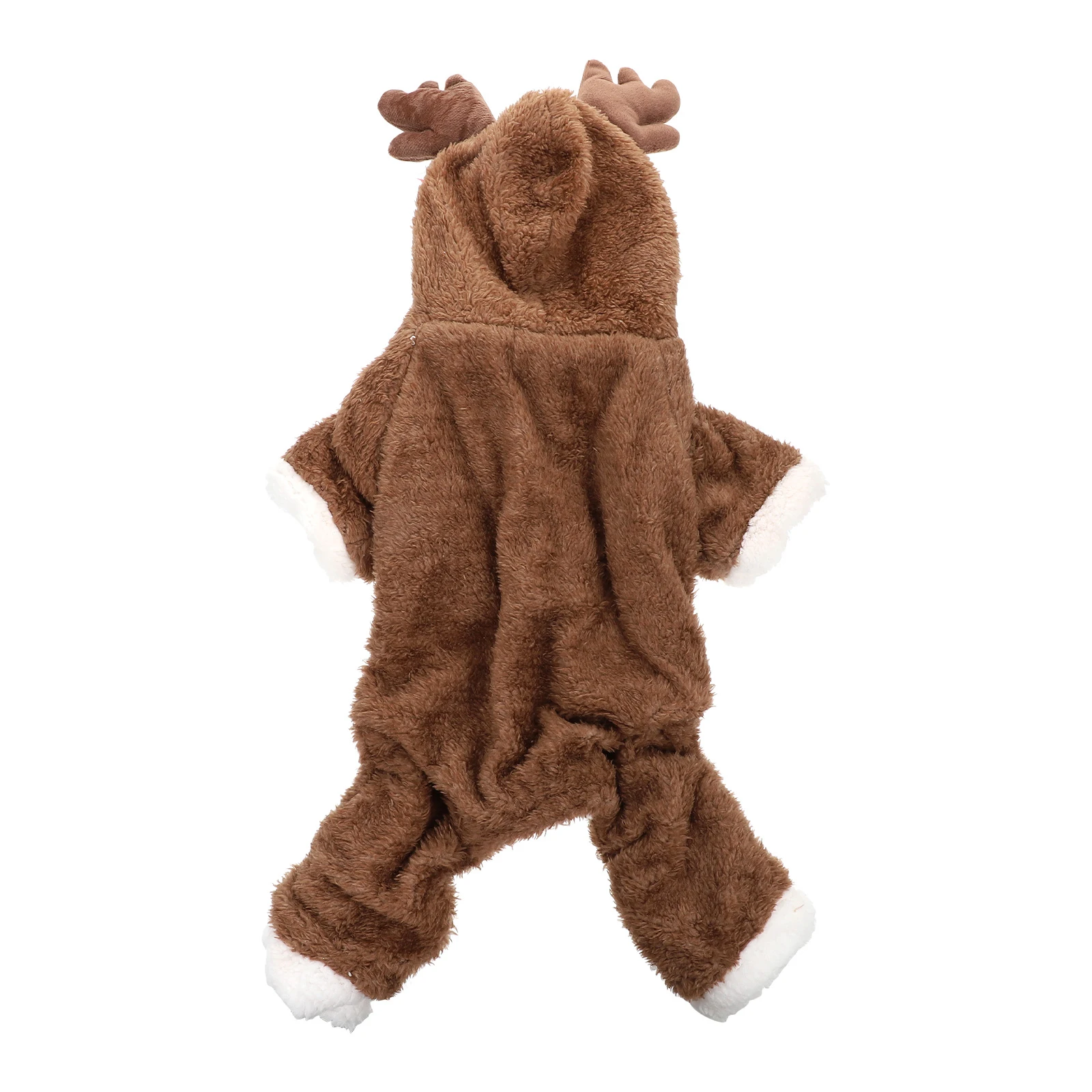 

Warm Dog Four-legged Clothes Coral Fleece Breathable Puppy Winter Brown Outdoor Xmas Pet Clothes Elastic Comfortable Not Easy