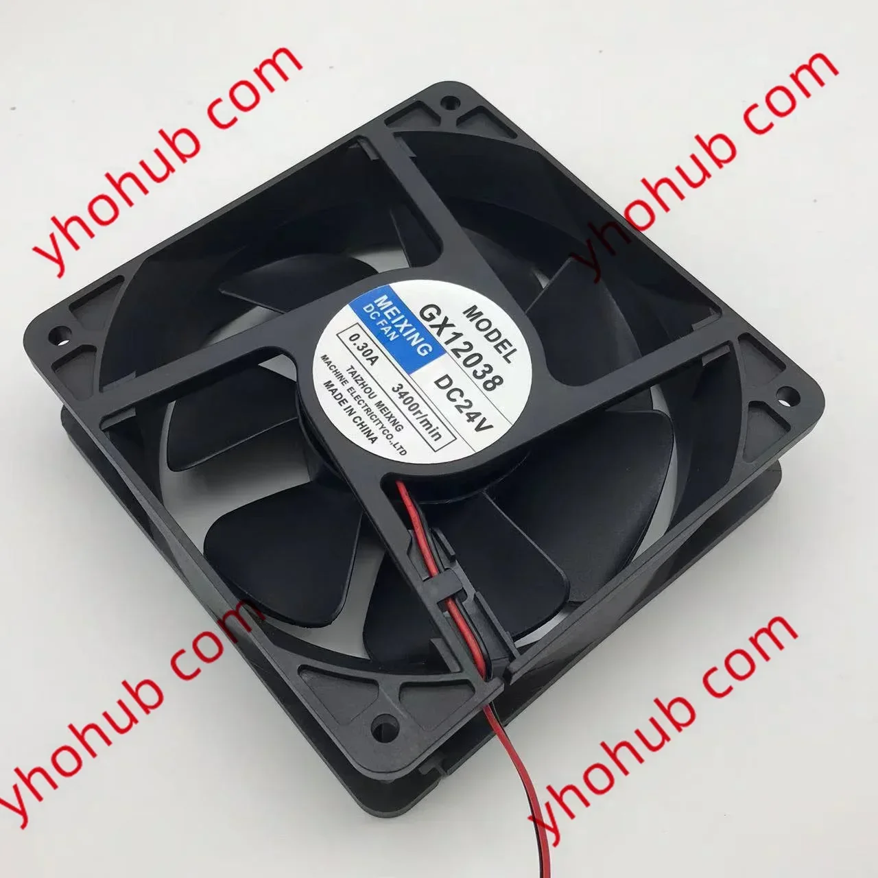 

Вентилятор охлаждения для сервера MEIXING GX12038, 24В, 0.30А, 120x120x38мм, 2-проводной, 3400 об/мин