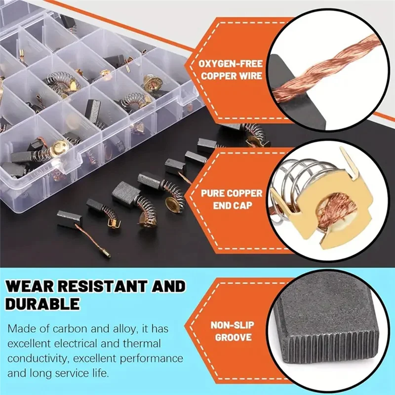 

Угольные щетки Электроинструмент Мотор Щетка Детали электроинструмента Аксессуары для электродвигателей