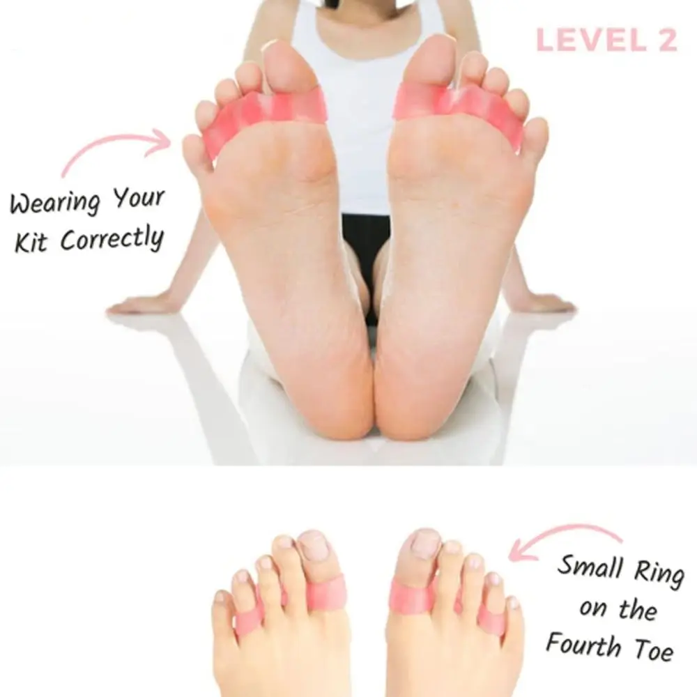 Migliora l'equilibrio e allevia il dolore ai piedi Bodyfeet allineatori Kit Silicone invisibile postura cura divaricatori per dita separatore Kit in Silicone