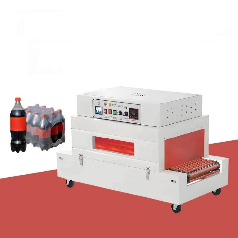 Automatic PVC/POF/PE hot tunnel shrink packaging machine, beverage bottle shrink packaging machine