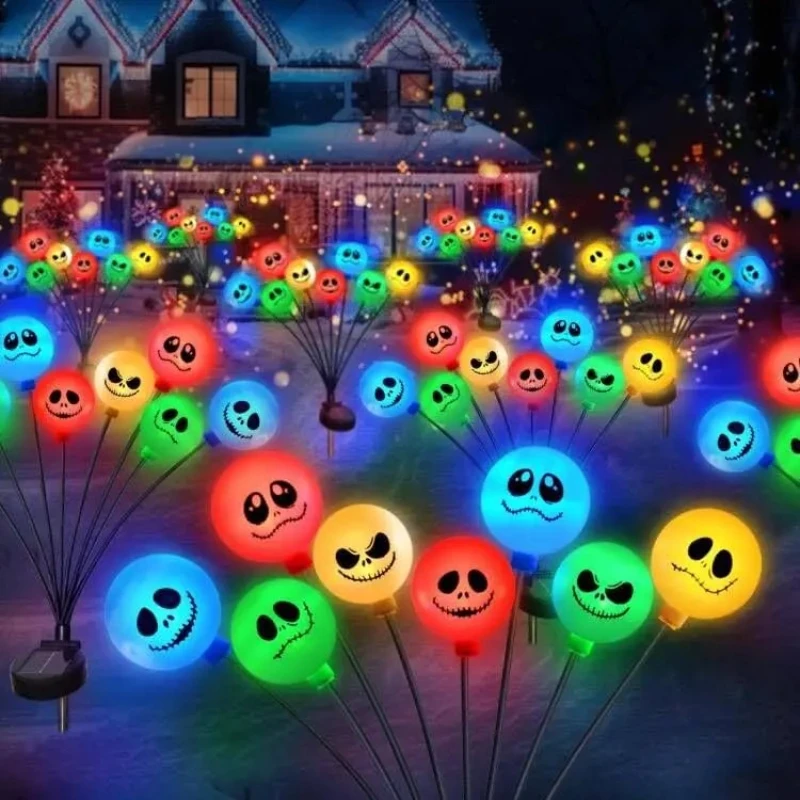 

Solar Halloween Lights Scary Ghost Eyeball LED Lights IP65 Waterproof Decor Outdoor Ground Plug-in Lamps Home Garden Lawn Lights