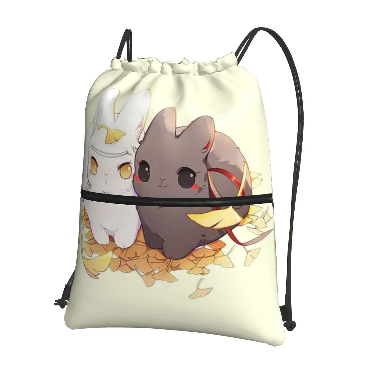 Рюкзаки Untamed Mdgz Wangxian Bunnies Mo Dao Zu Shi, многофункциональные спортивные сумки на шнурке с карманами, сумки для книг для мужчин и женщин
