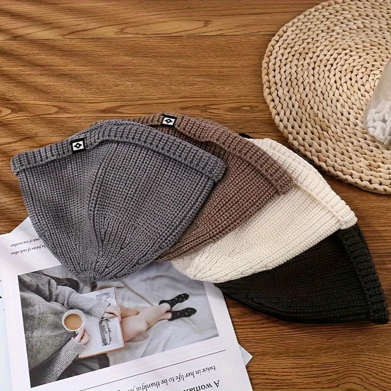 الرجال العصرية بقع قبعة قبعة صغيرة محبوكة للنساء الخريف الشتاء المارقة محب المالك قبعة الهيب هوب قبعة الجمجمة خفيفة الوزن الموضة #3