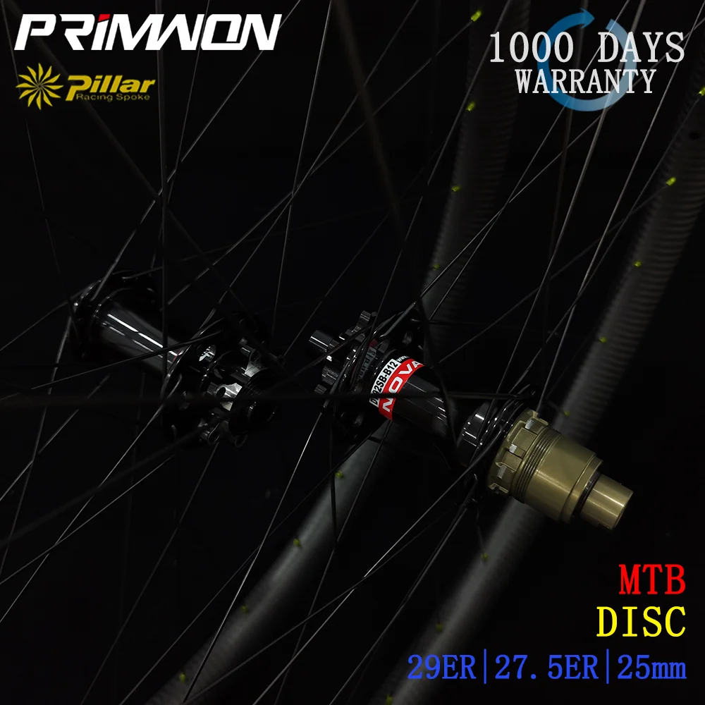 25mm Deep Novatec D791SB-B15 D792SB-B12 Carbon Wheels MTB Disc Bike Wheelset 29ER 27.5ER XC AM Pillar Spoke Center Lock 6 Bolts