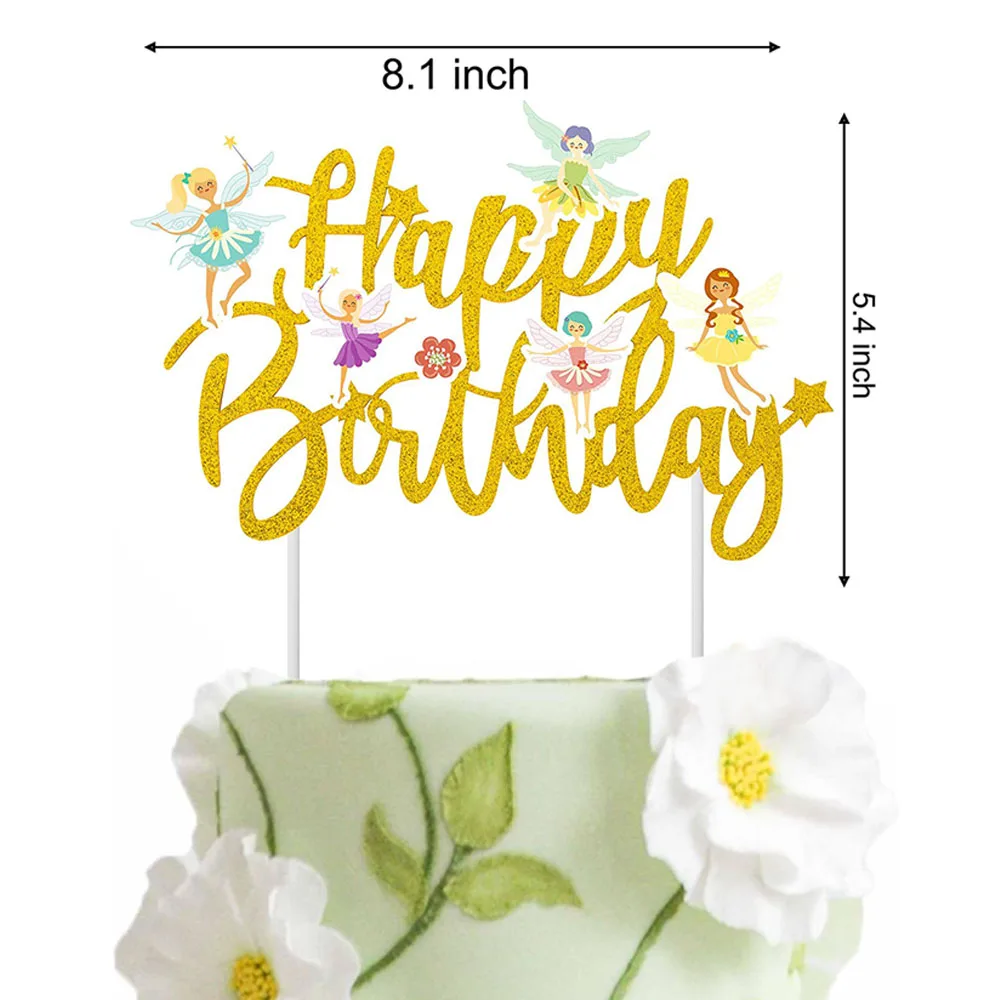 Feen-Cupcake-Topper, Happy Birthday Kuchendekoration, Feen-Geburtstagsparty-Dekorationen, Mädchen Erster Geburtstag, Baby-Shower-Partyzubehör – Detail 3