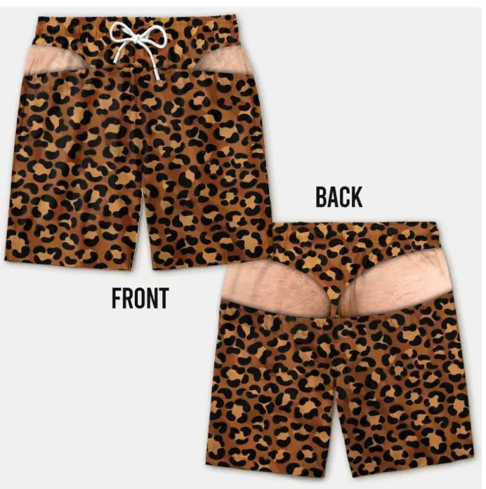 Lustige Badehosen für Herren mit 3D-Print, Fake-Skin-Boardshorts, Sommermode, viral, Strandshorts, Geschenk für Freund oder Ehemann – Detail 14