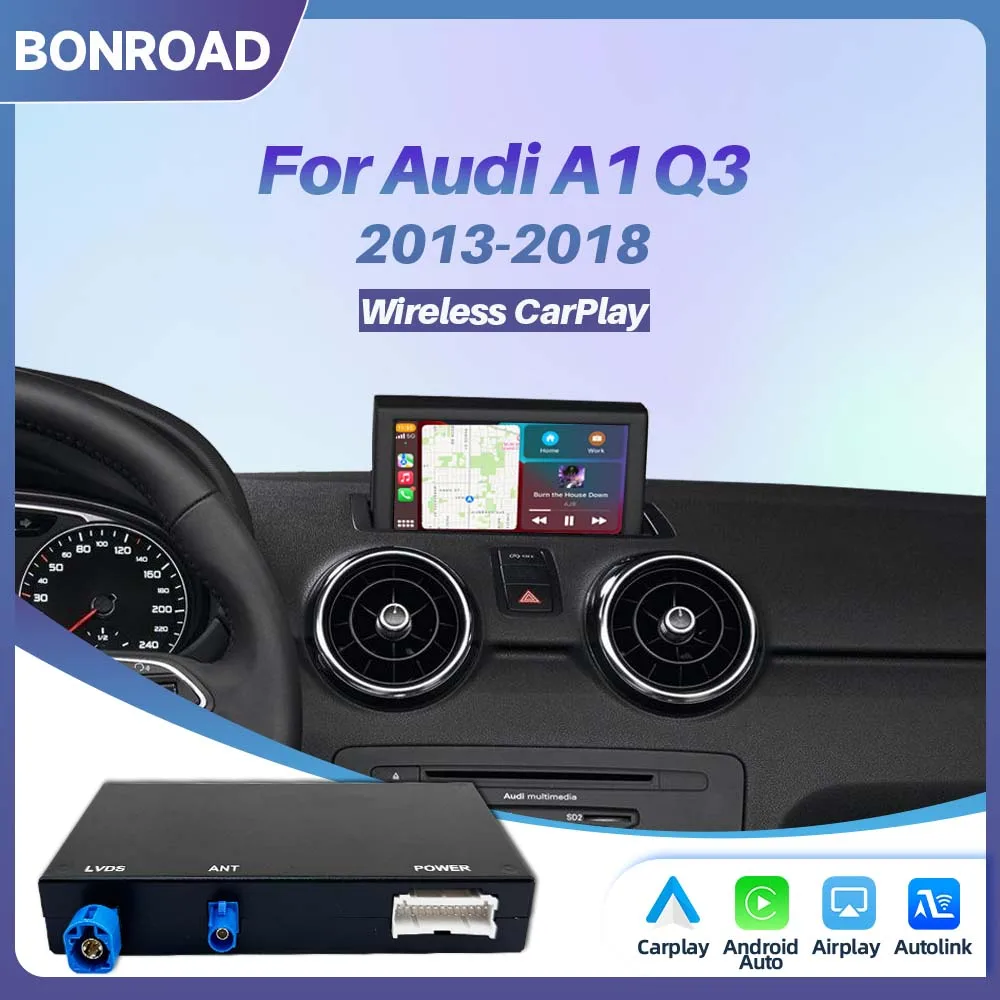 BONROAD Draadloze CarPlay Android Auto Interface Module Voor Audi A1 Q3 2013-2018 RMC HNR met Mirror Link AirPlay Bluetooth GP - afbeelding 2