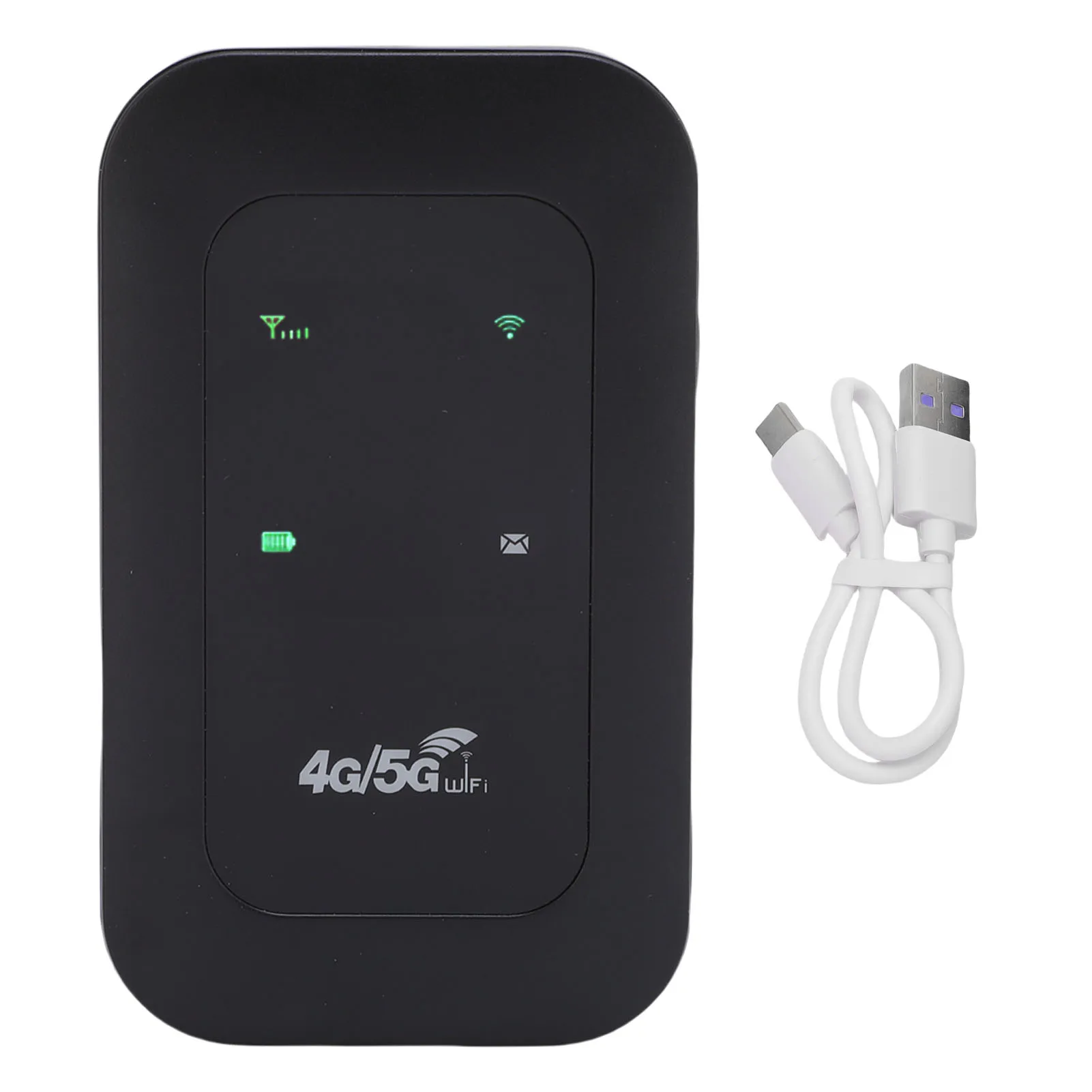 

Мобильный Wi-Fi-маршрутизатор Мобильный 4G 5G-маршрутизатор 2100 мАч Батарея Цветной светодиодный экран 300 Мбит/с Высокоскоростной слот для SIM-карты для поездок