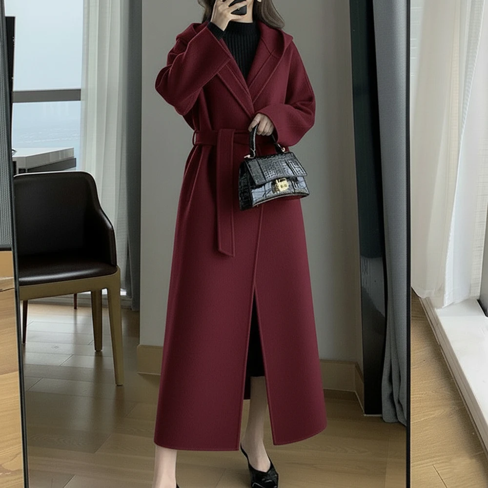 

Повседневное шерстяное пальто, зимняя модная женская верхняя одежда, удобная посадка, стильная модная уличная одежда, без украшений