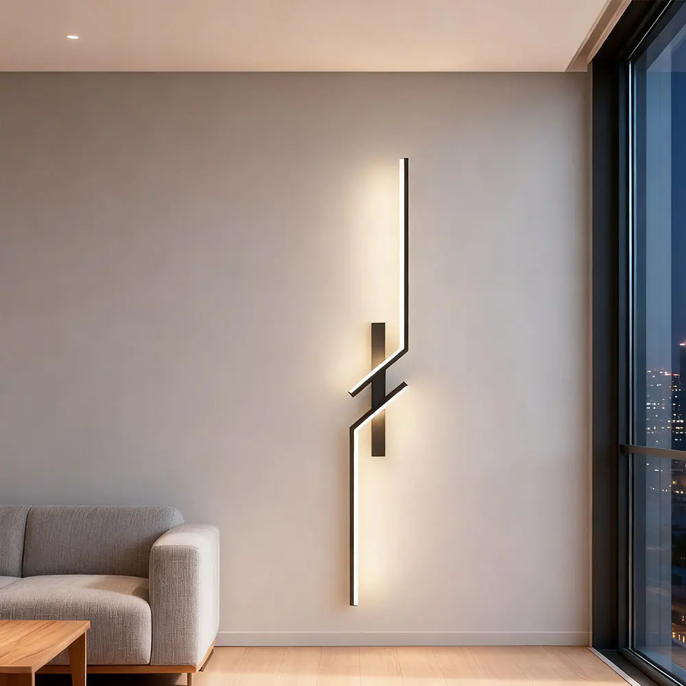 

Modern LED Wall Lamp Minimalist Strip Lighting for Bedroom Bedside Living Room TV Backlight Sofa Decor Wall Sconce Ambient Light