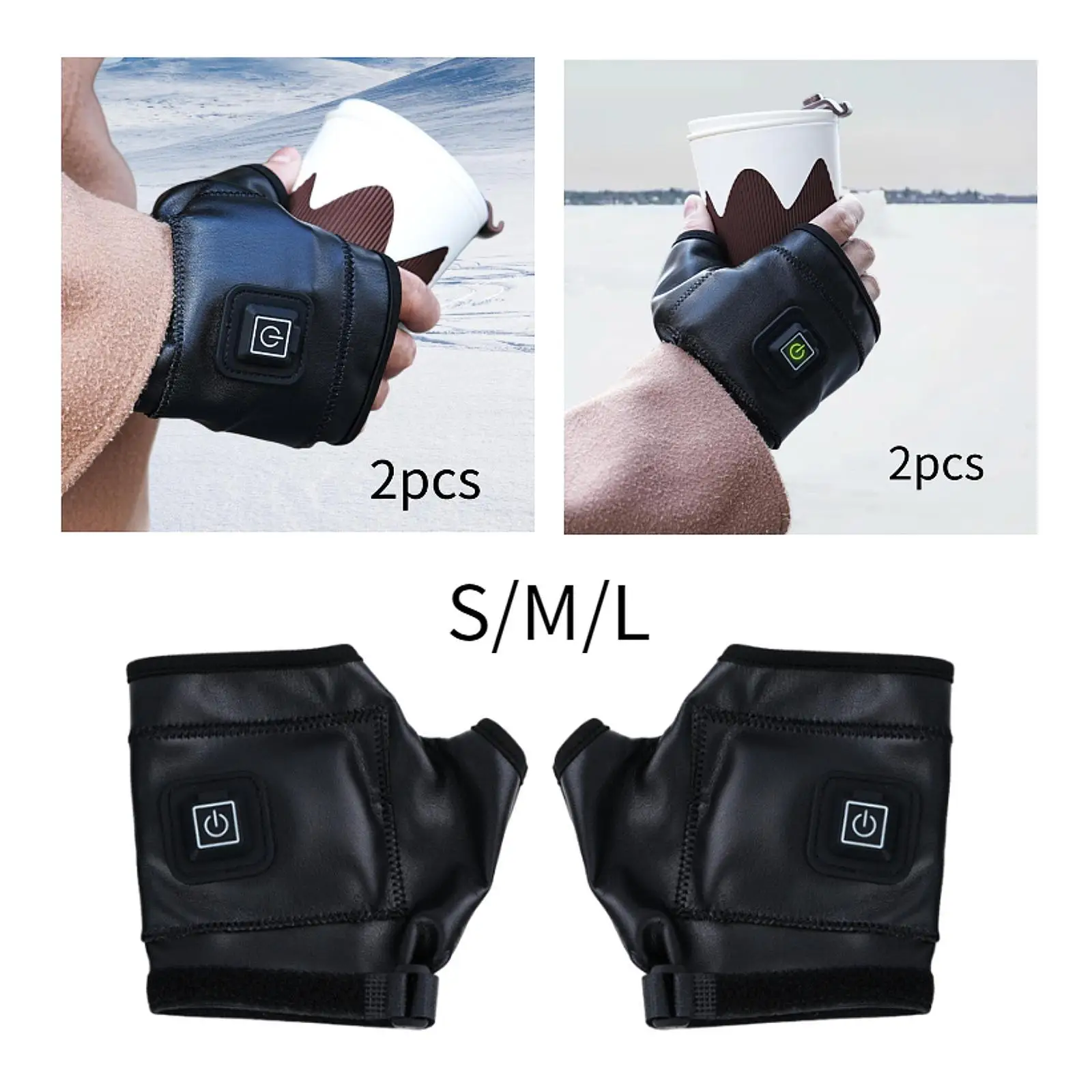 

Electric Heated Gloves Hand Warmer, Thermal Heated Fingerless Gloves, Heating Work Gloves for Motorcycling