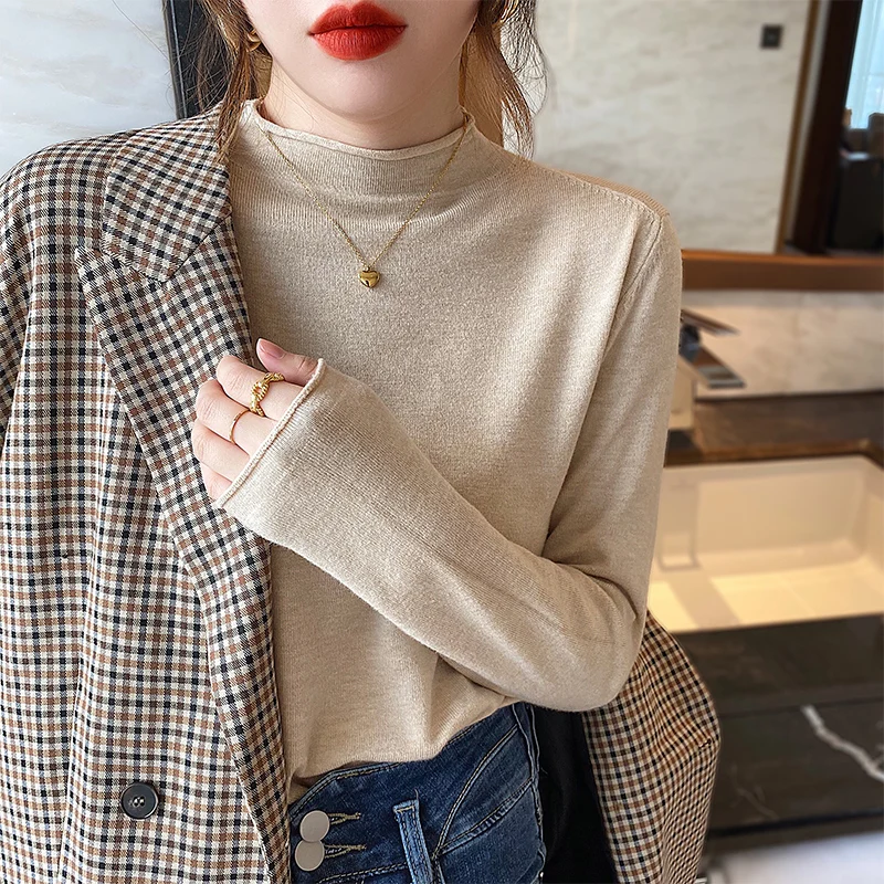 Fashion Long Sleeve Knitted Women Sweater Pullover Casual Knit Sweater Women Tops Blusas Mujer De Mode 2024 Blusa Sweaters H445