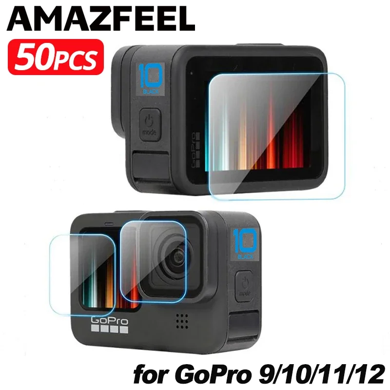 1 Pack Glass Screen Protector for GoPro Hero 12/11/10/9 Black Accessories Camera Lens Tempered Glass Film GoPro 12 Protective