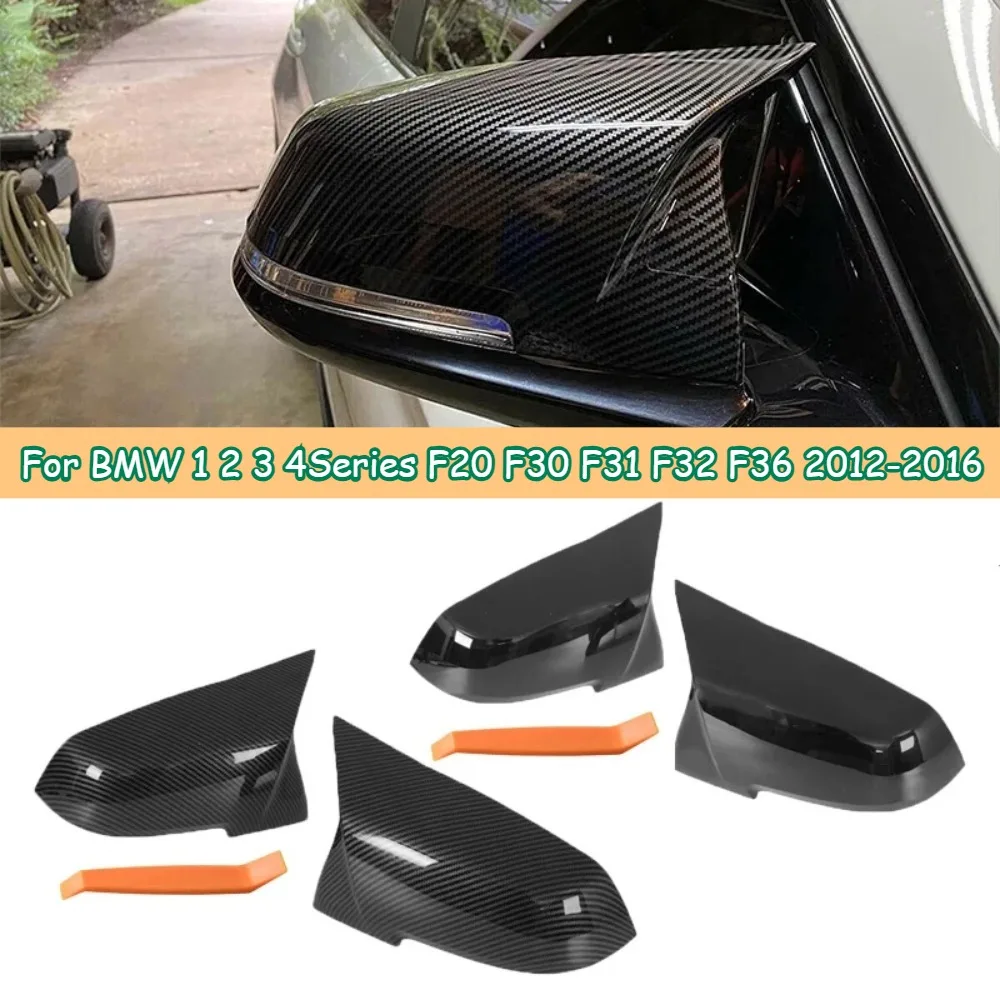 

Накладка на зеркало заднего вида для BMW 1, 2, 3, 4 серий F20, F21, F30, F31, F32, F36, X1 E84, черная/под карбон, сменная, аксессуар для автомобиля