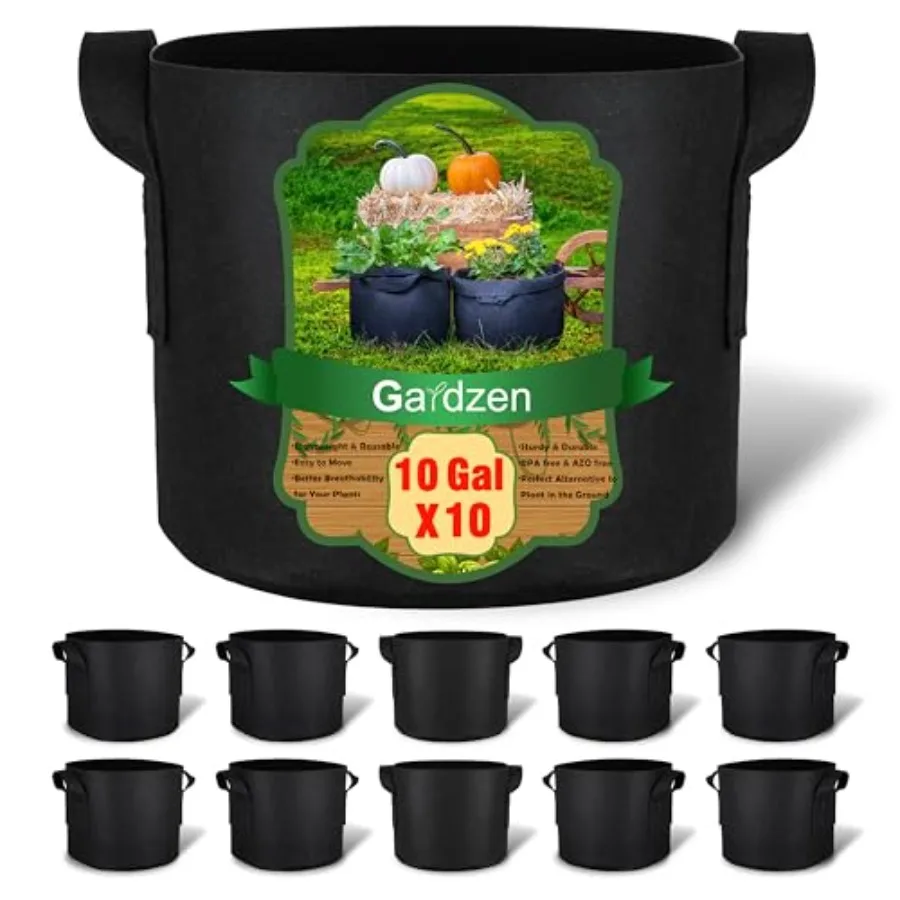 

0-Pack 0 Grow Bags, 300G Thickened Fabric Grow Bags with Handles, Heavy Duty Aeration Plant Grow Bags