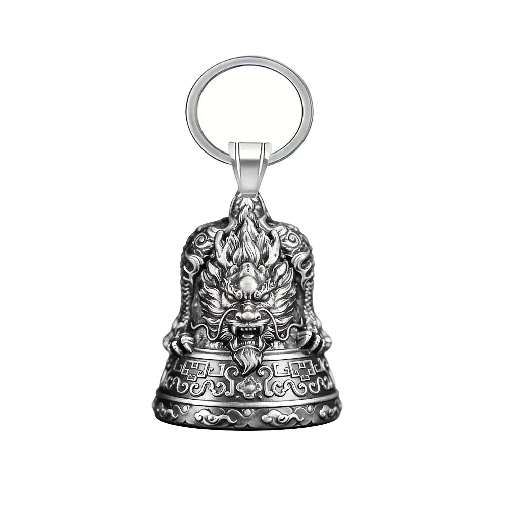 Campana de la suerte para motocicleta, llavero con campana de dragón para la buena suerte, campana de oración, campana de la suerte para motocicleta
