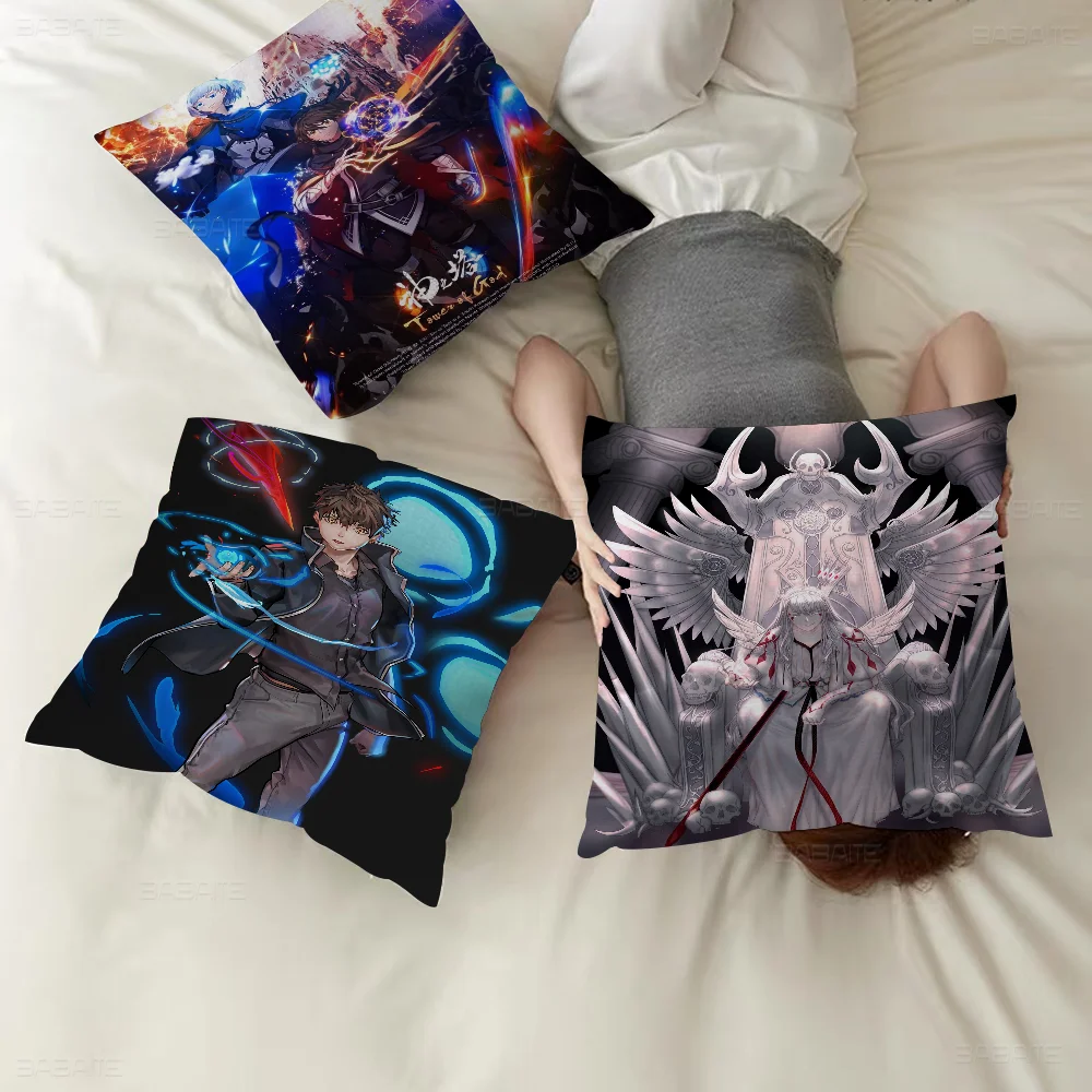 

T-Tower Game Of G-Gods Pillow Covers Cartoon Sofa Decorative Home Double-sided Printing Short Plush Cute Cushion Cover