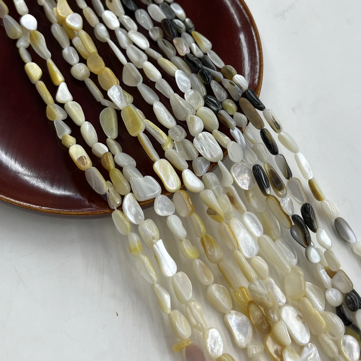 

Natural Shell Beads Irregular Shaped Beaded Charms for DIY Women Men Necklace Bracelets Jewelry Making Accessories Supplies