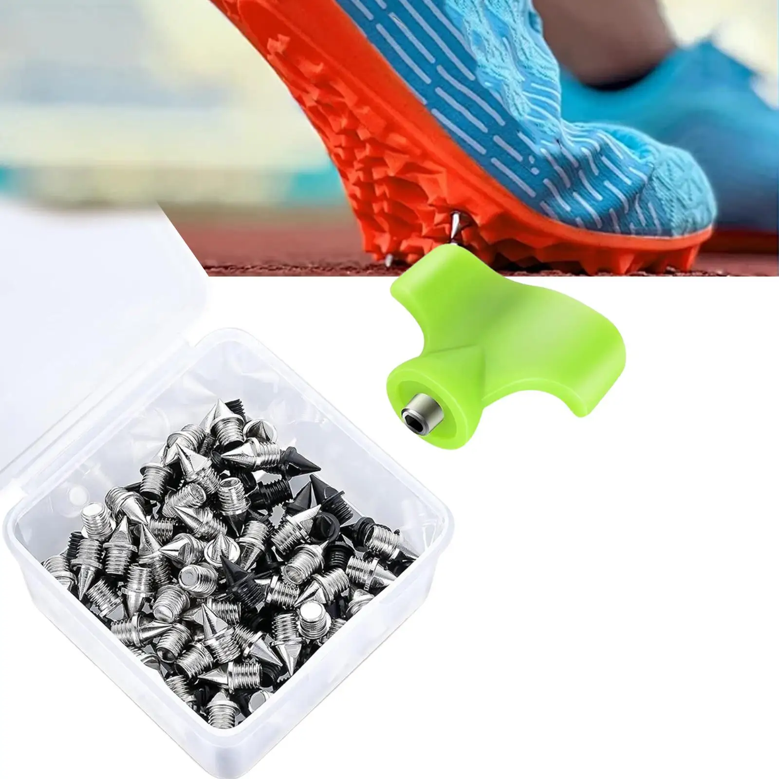 Universal Golf Spikes Replacement Kit with Wrench Stable Non Slip Studs Golf Accessories for Training Shoes