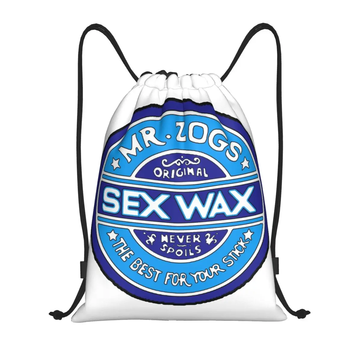Custom Mr Zogs Surfing Sex Wax Drawstring Bags Women Men Lightweight Sports Gym Storage Backpack