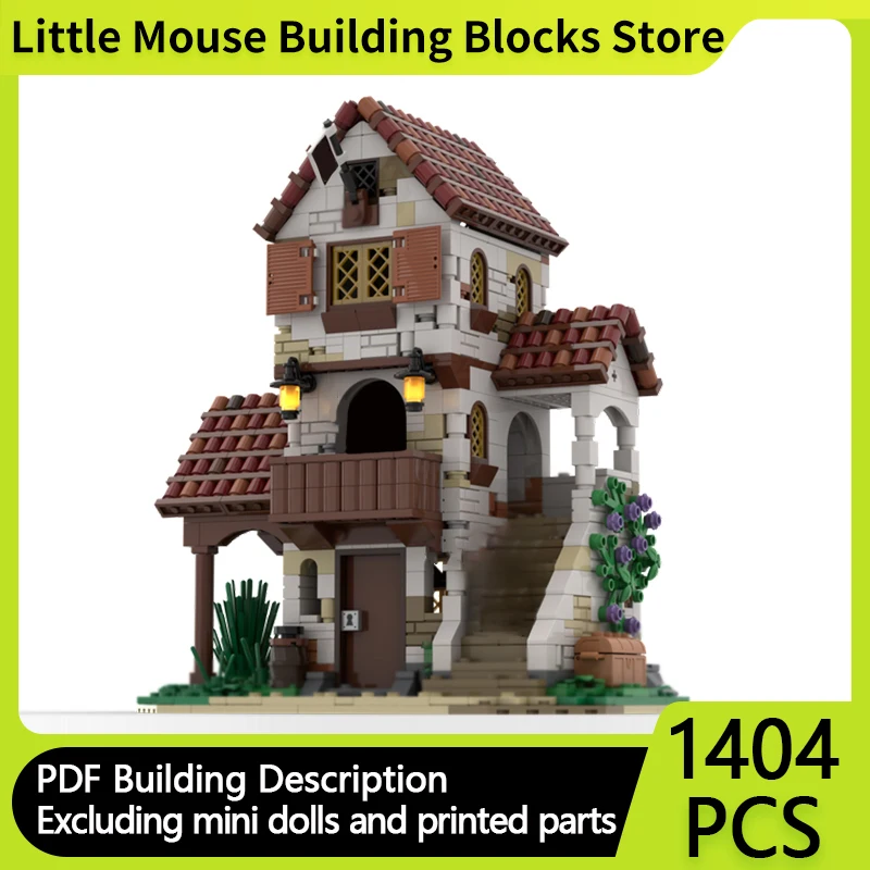 

Средневековый замок, модель MOC, строительные кирпичи, пиратская серия, Inn, модульные технологии, подарки, праздник, сборка, детские игрушки, костюм