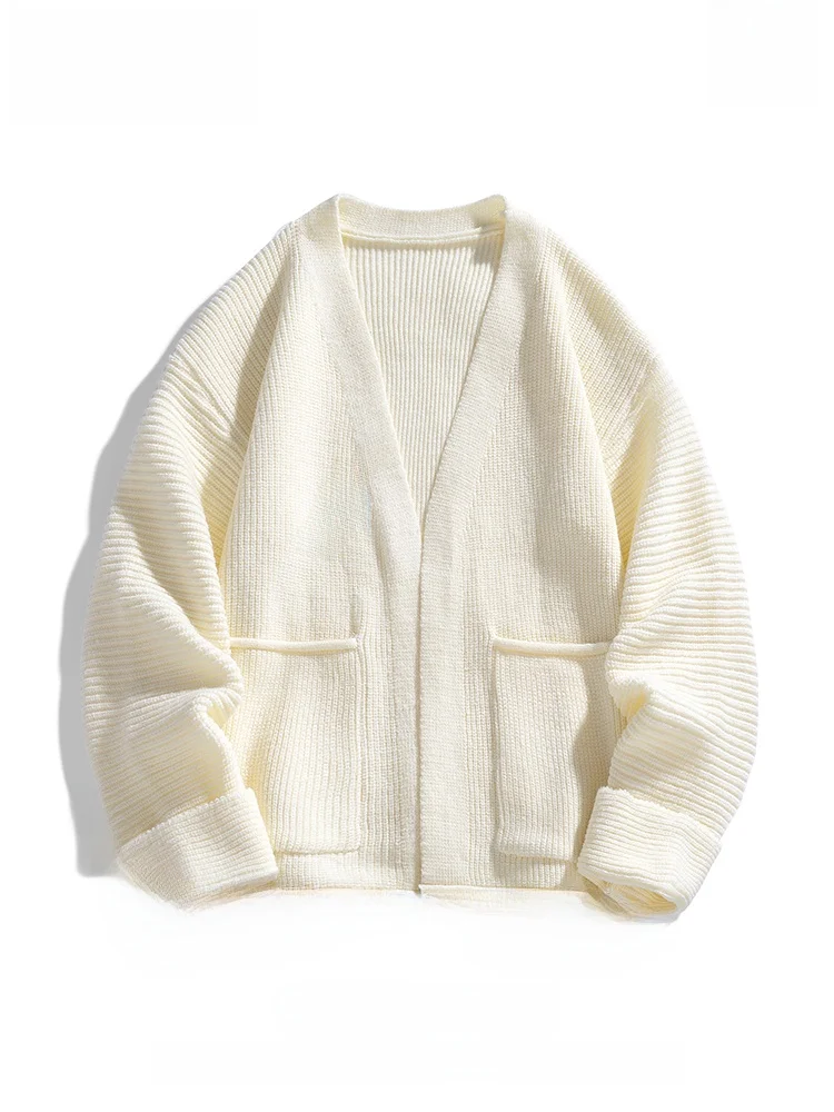 

Wassup Dozen Knitted Open Cardigan Sweater V-Ne Men's Women's Lazy Sle High-End Feeling Autumn Winter Faion Outerwear