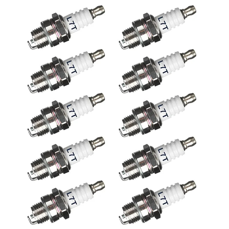 

ABMI-For 2-Stroke Chainsaws, Brush Cutters& Blowers Compatible- Premium L7T Spark Plugs(10Pcs)- Engine Accessories,