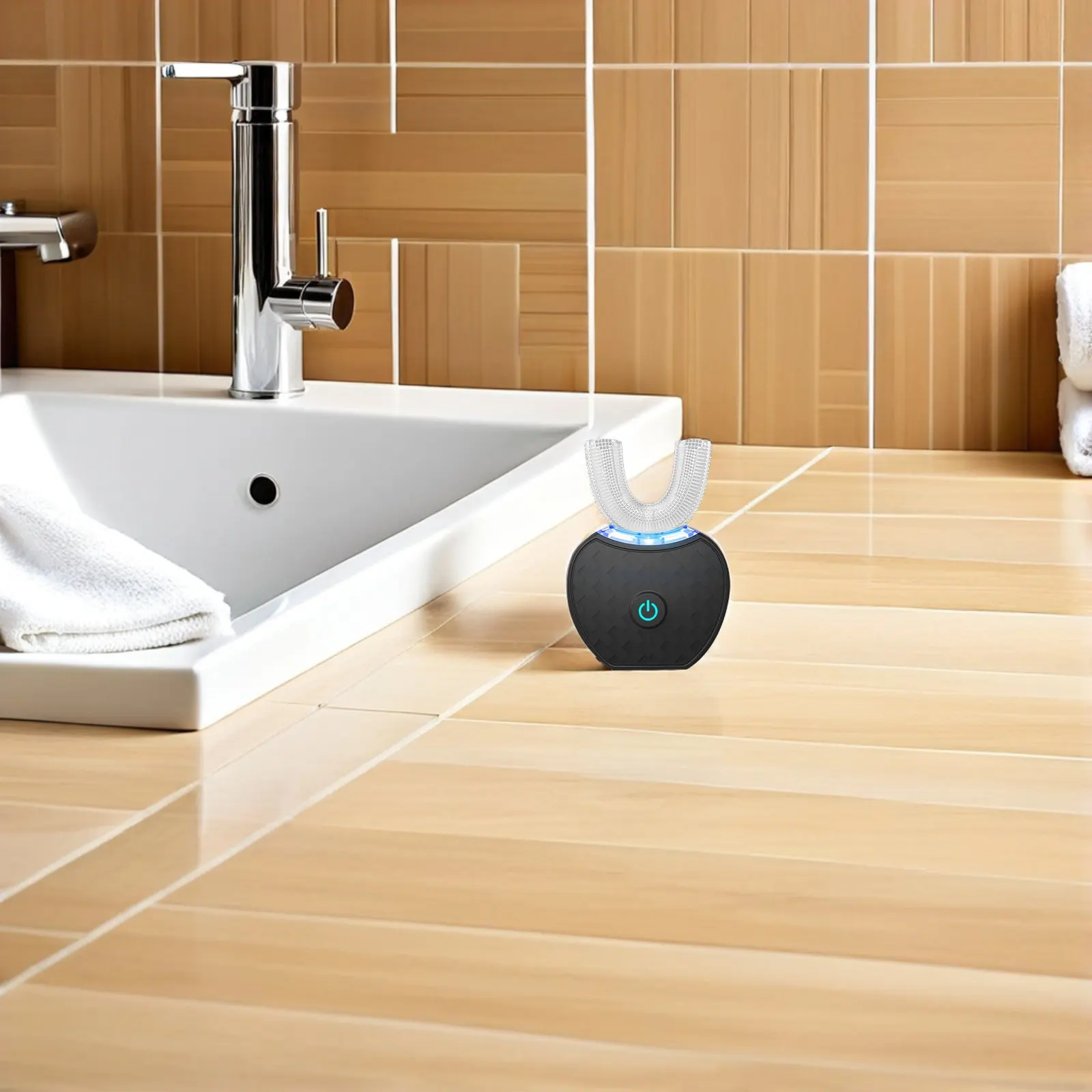 

3 шт. сменные насадки для электрической зубной щетки из пищевого силикона U-образной формы для ухода за полостью рта и гигиены зубов