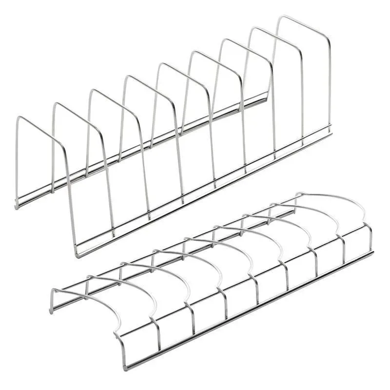 

Kitchen Bowl Dish Organizer Stainless Steel Dish Holder Home Cutlery Dishes Pot Lid Rack Household Dish Rack Kitchen Accessories