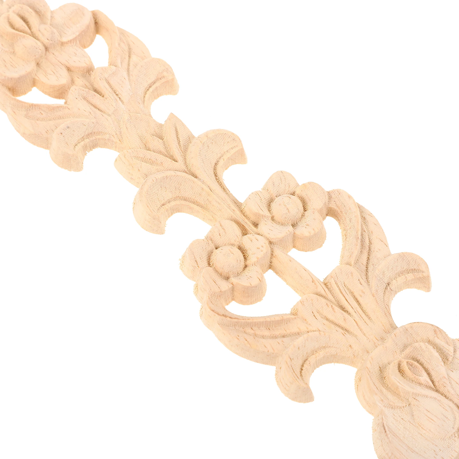 

Exquisite Wood Carved Onlay Applique Furniture Decor Natural Wooden Decal Easy Install Onlay Applique