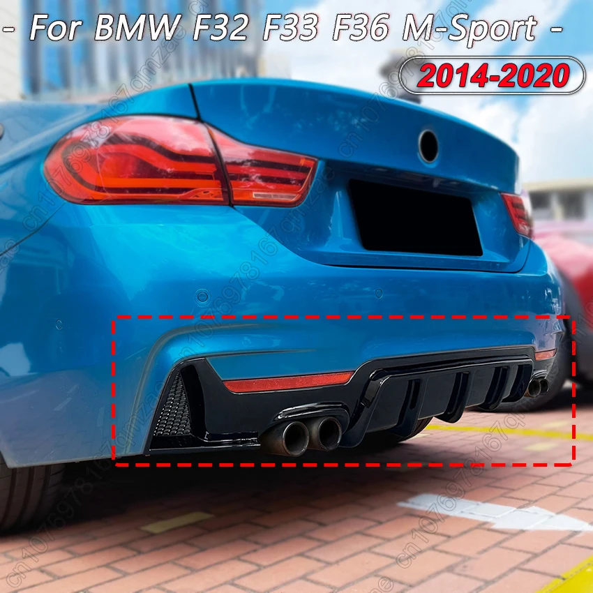 Автомобильный задний бампер, диффузор для BMW 4 серии F32 F33 F36 M-Sport 2014-2020, двойной ABS, защитная защита, разветвители, аксессуары