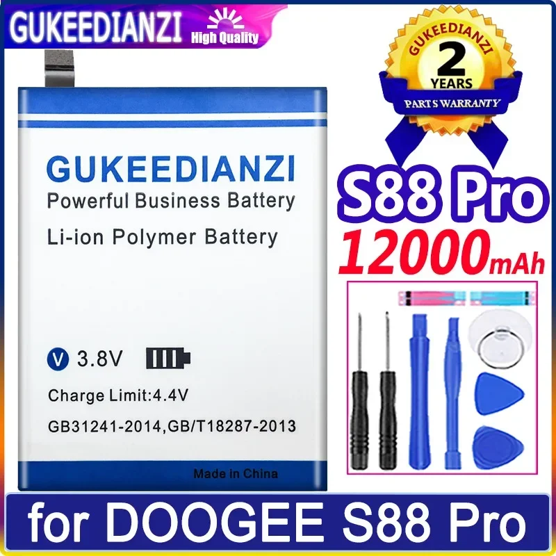 

12000mAh High Capacity Mobile Phone Replacement Battery For DOOGEE S88 Pro S88Pro DOOGEE BAT20M1310000