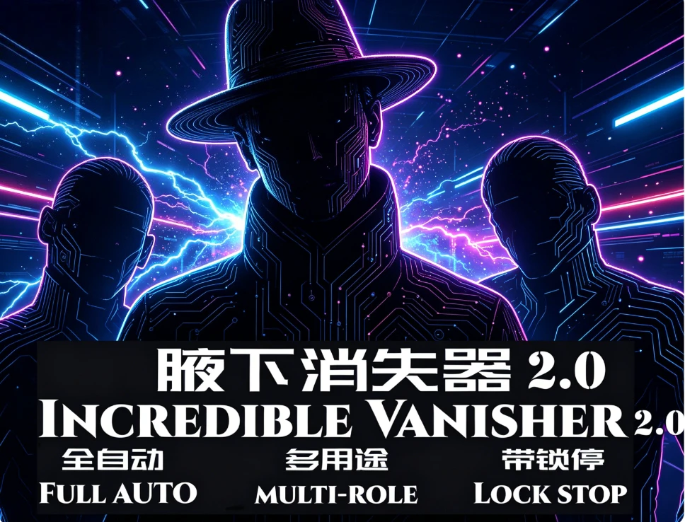 マジックアクセサリー-インクレディブル・ヴァニッシャー20-ステージマジックトリック-ギミック-アンダーアーム・ヴァニッシャーシステム-マジシャン・イリュージョンズ-フルオート
