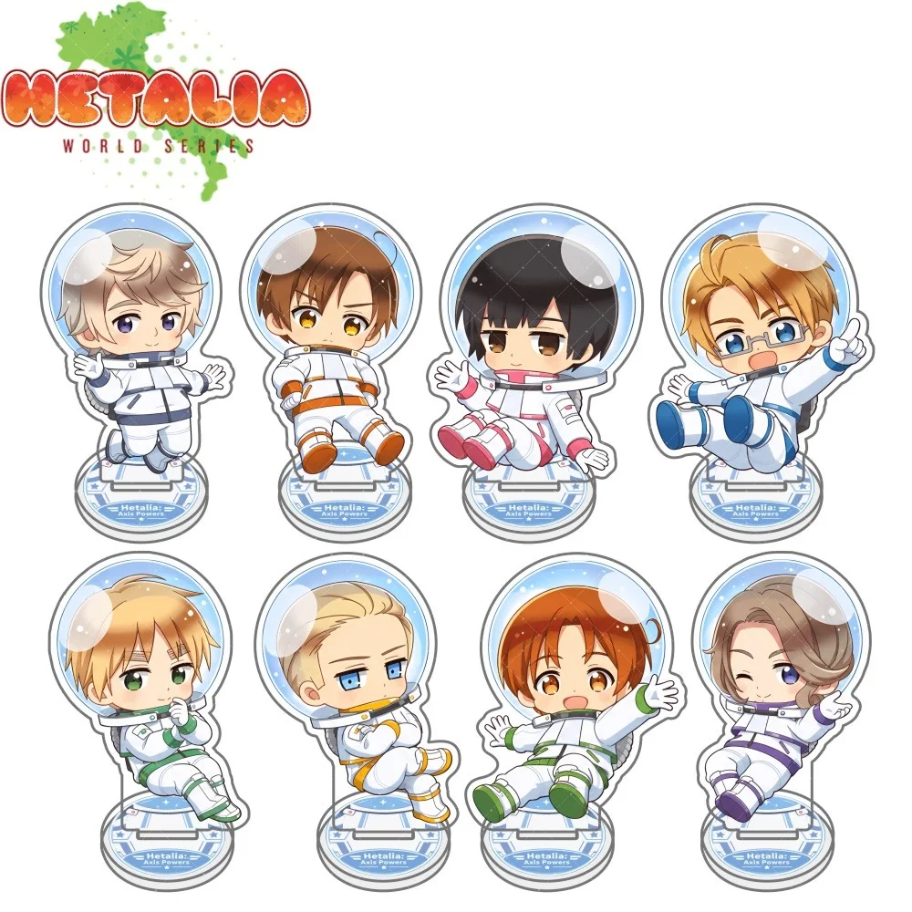 Hetalia World Stars Astronaut Style 10cm Acrylic Stand Cute Keychain Anime Tabletop Decor Accessories Exquisite Fan Gifts