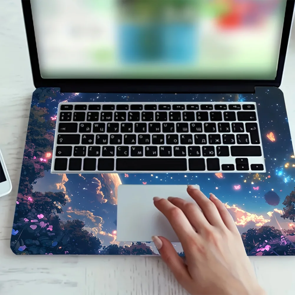 2 Pieces of Vinyl Material Fantasy Night Designed Laptop Case Scratch Resistant Laptop Case Suitable for Laptops Decal