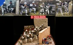 1:35 Resin Model Soldiers Need Manual Painting Model Assembly Kit 8 People Without Scene