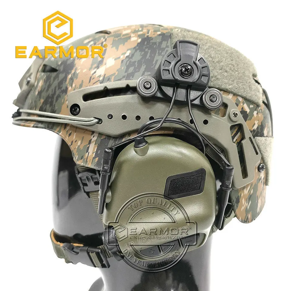 EARMOR M31H Tactical Headset Hearing Protection Suitable for Wendy Exfil Helmet Rails Military Noise Canceling Headphone