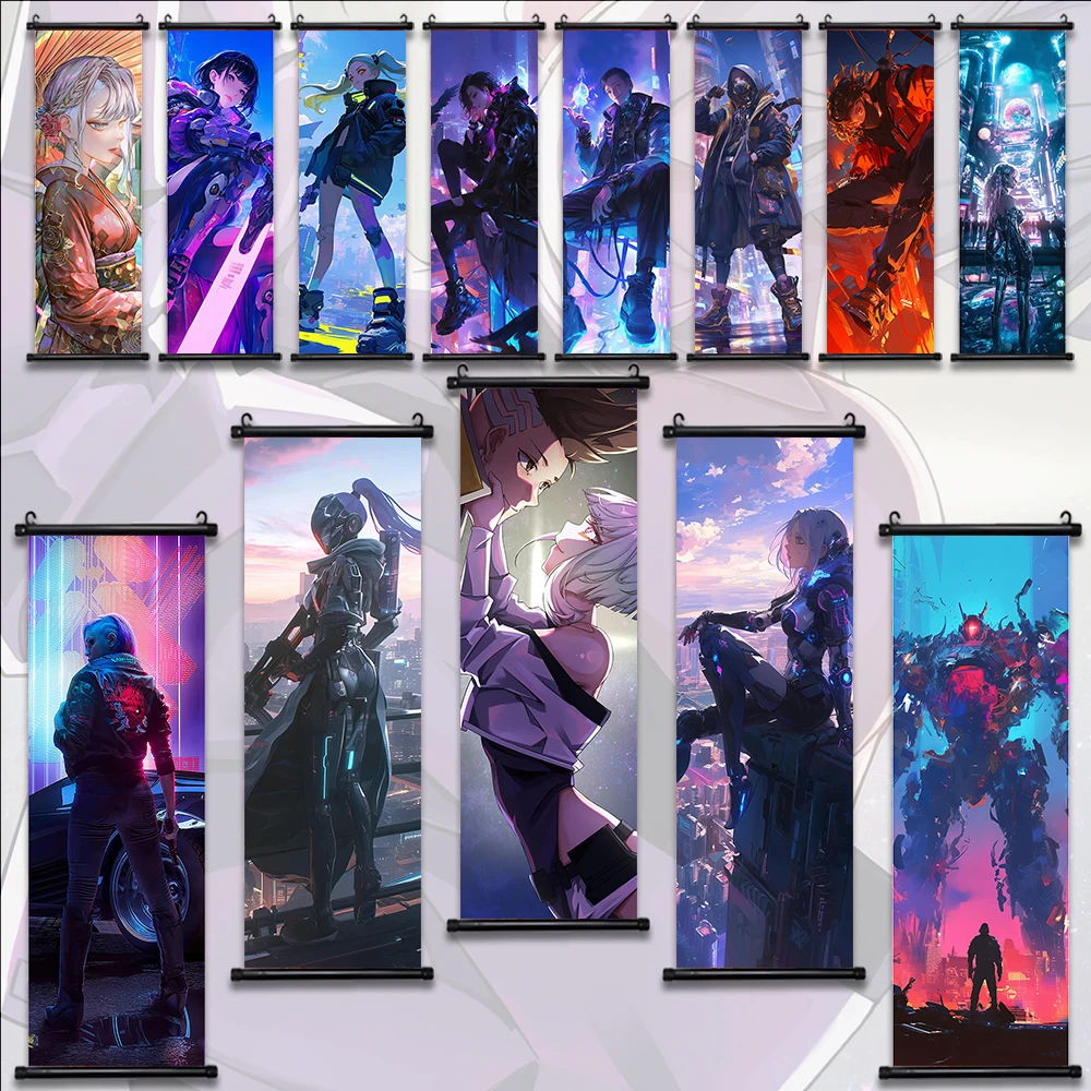 Cyberpunk Movie Wallpaper Comic Wall Artwork Canvas Painting Picture Print Hanging Scroll Poster Gaming Room Home Decoration Art