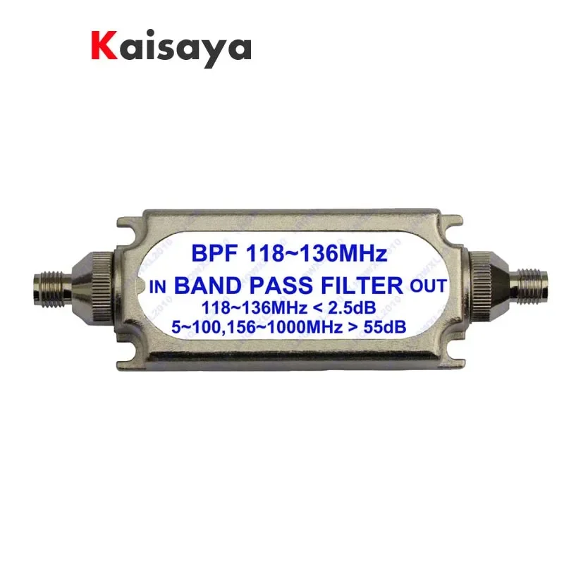 Nouveau filtre SMA eldpass Bdissolve 118-136MHz pour A6-011 de bande aéronautique