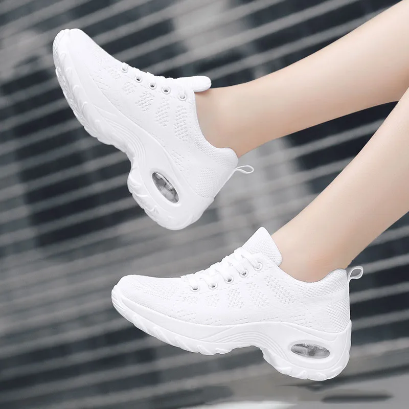 New Women's Fashion Shoes Casual Mesh Walking Flat Sneakers Women non slip Vulcanized Shoes Female Breathable Footwear Mujer
