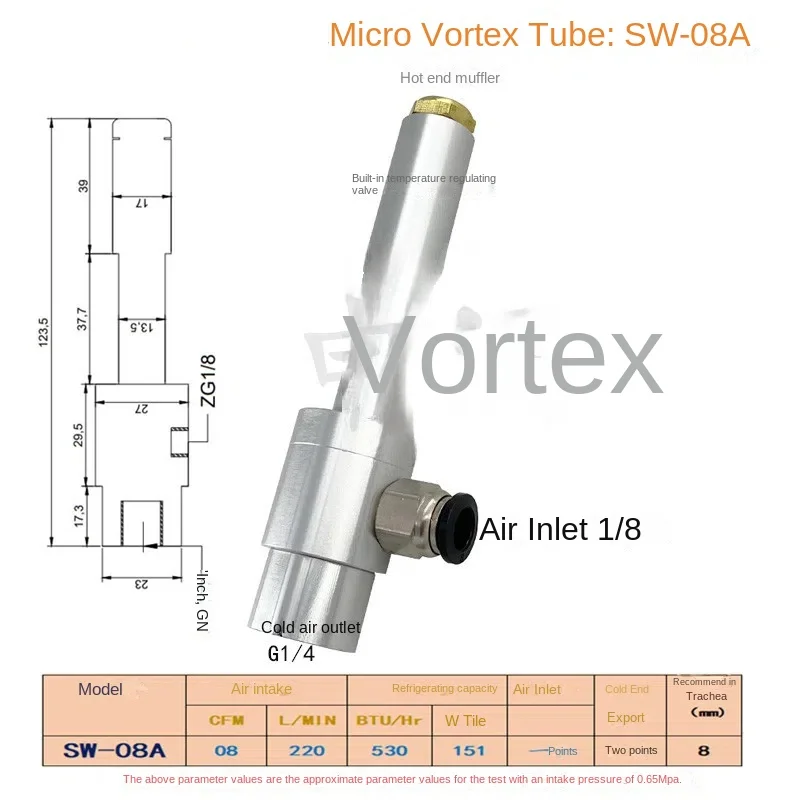 

Вихревая трубка, охладитель шасси ультразвукового охлаждения, охладитель инструментов для вихревой трубки пневматического пистолета