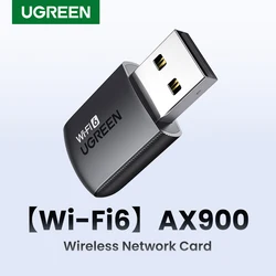 UGREEN WiFi Adapter WiFi6 AX900 AX1800 5G&2.4G Dual Band Dongle for PC Laptop Wifi Antenna USB Ethernet Receiver Network Adapter