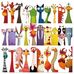 30Pcs Cute Funny Animals Bookmarks Reading Luggage DIY Gift Laptop Room Creative Gifts Durable Living Room Bookmarks