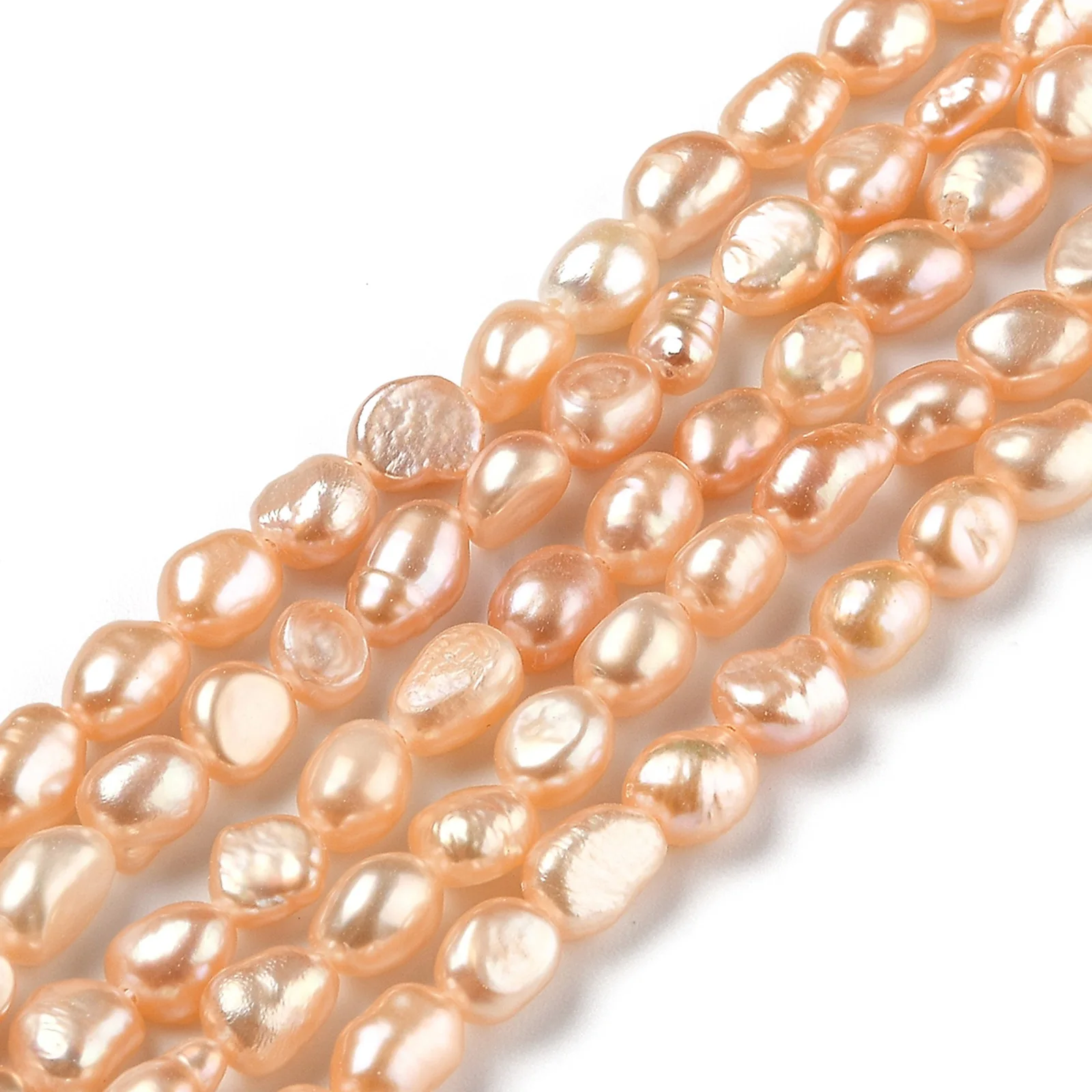 48pcs/strand Natural Cultured Freshwater Pearl Beads Rice Shape Dyed Loose Beads 6~9x4.5~6mm For Pearl Handmade Jewelry Making