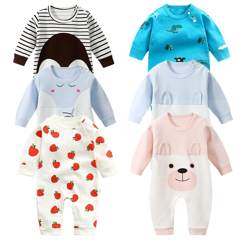 Baby Clothes  Newborn Baby Romper Infant Baby Boys Girls Long Sleeve Cartoon Bear Rompers Jumpsuit Clothes WUDIMIQI